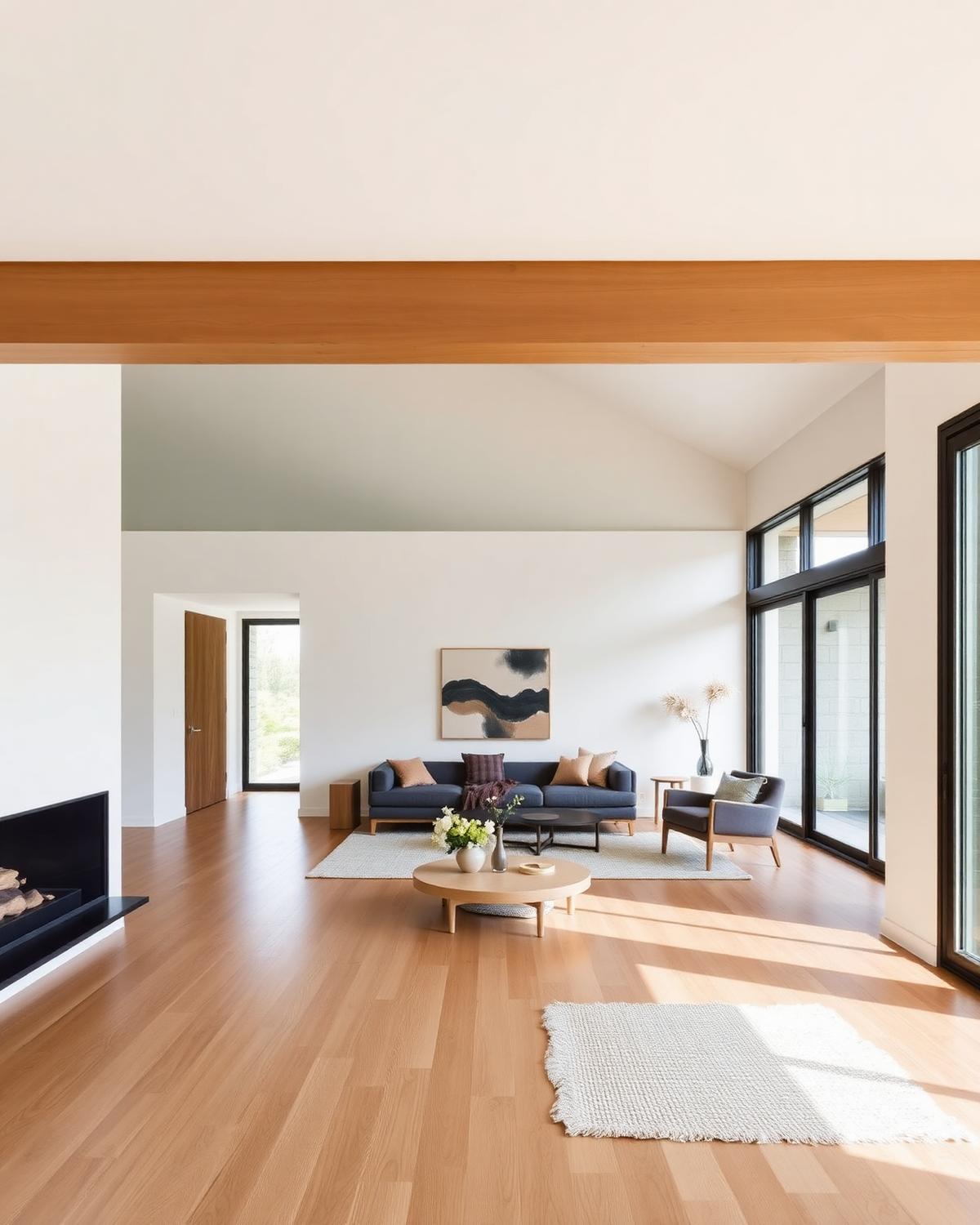 Open living and kitchen space in the Deol Build display home